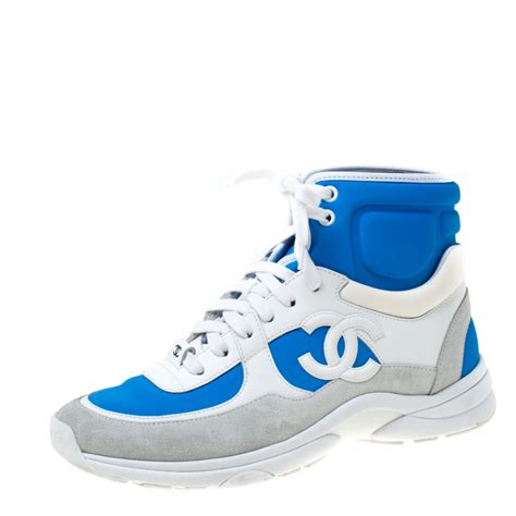 chanel blue high tops cheap|chanel sneakers price euro.